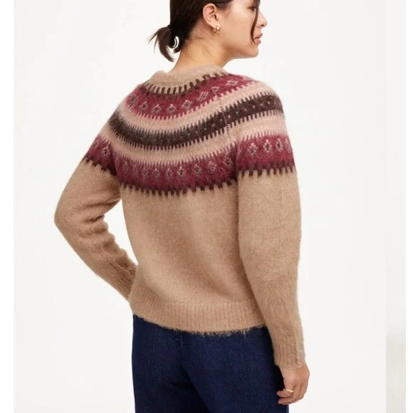 NWT Madewell Sz XXS Fair Isle Alpaca-Blend Sweater $168 - Picture 5 of 13